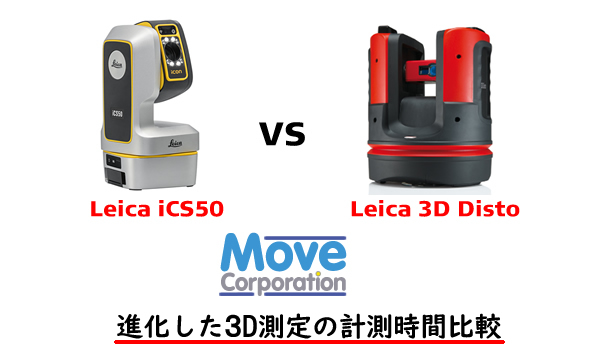 Leica iCS50とLeica 3D Distoの計測時間比較